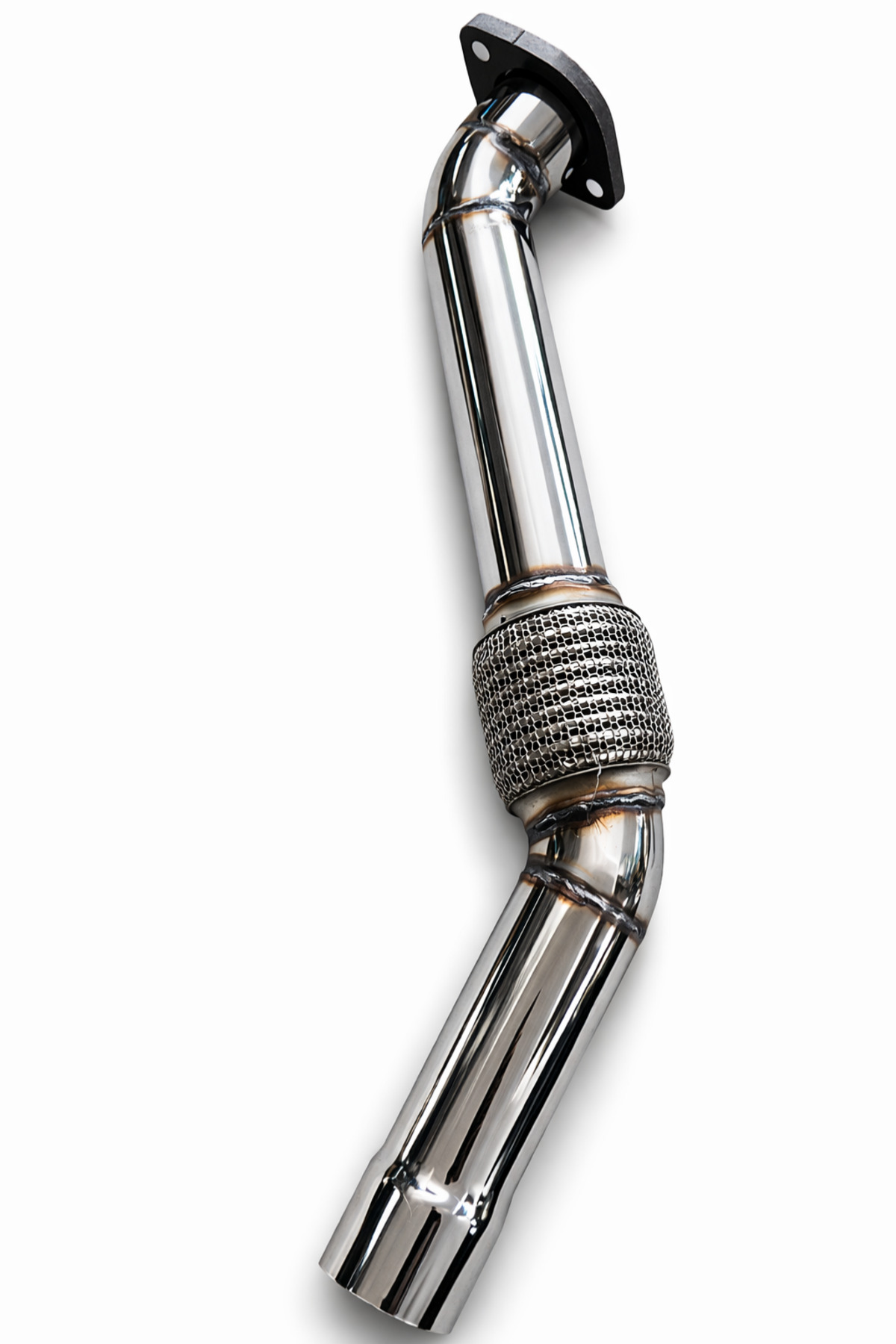 Bmw Dizel downpipe Egzoz Borusu Krom Sipralli E60-E87-E90-E91-E60-E61-163HP-N47 Spiralli - Görsel 2