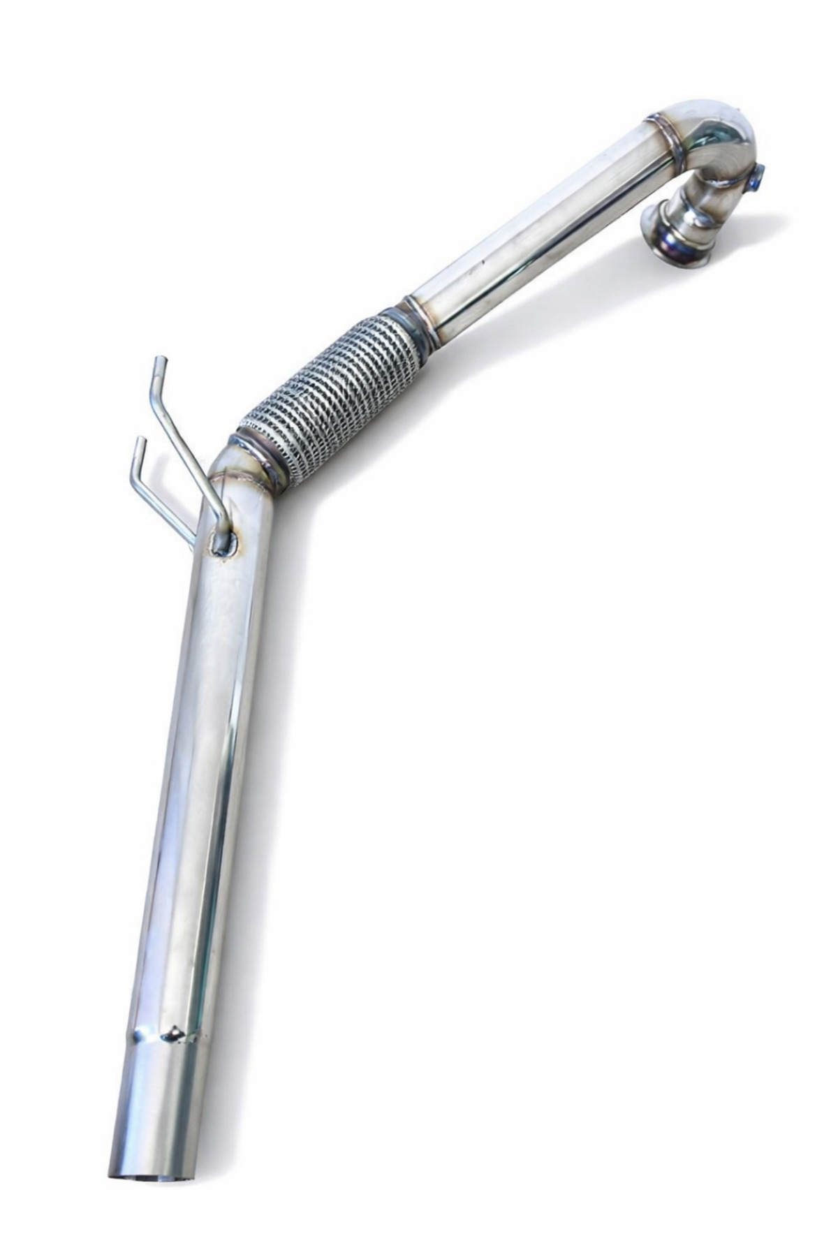 Downpipe Skoda Downpipe Egzoz Eksoz Borusu Krom Danpayp Skoda Spiralli Flexli - Görsel 3