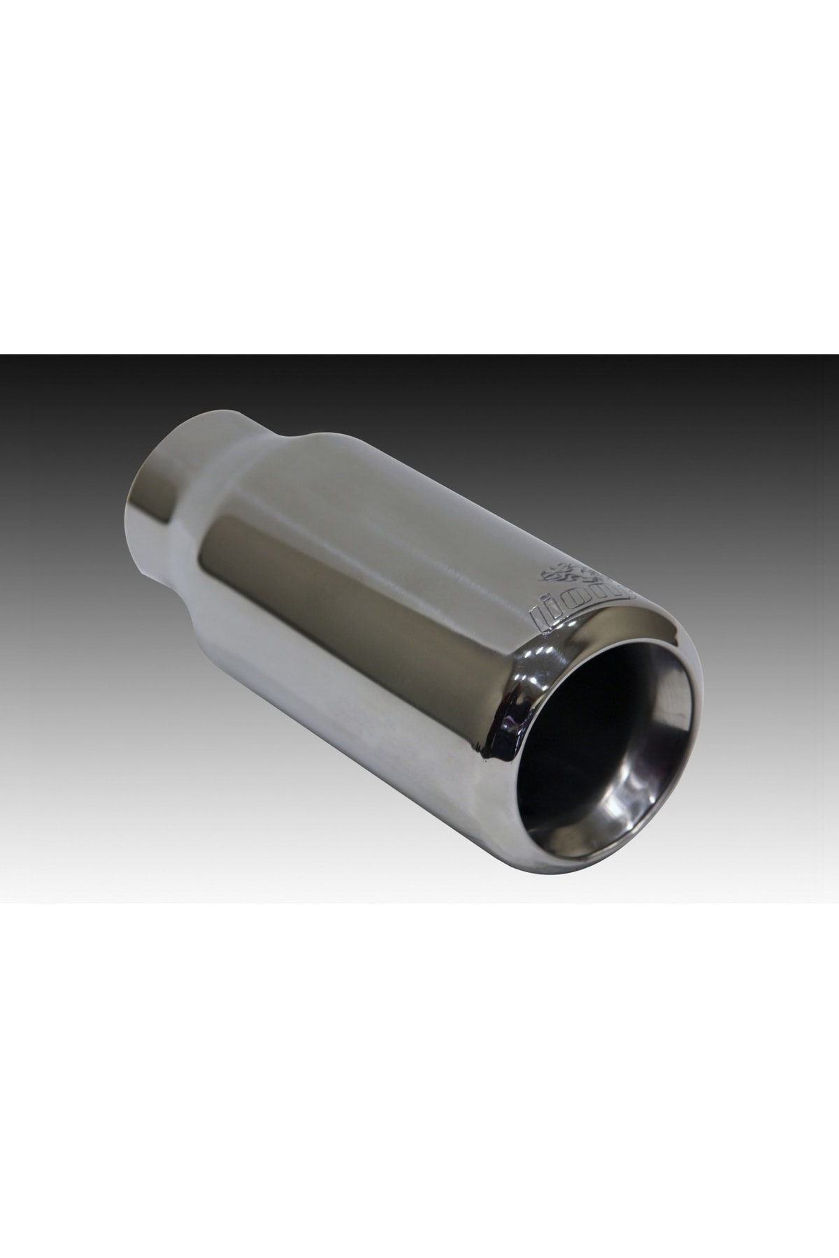 Yuvarlak Ucu Düz Içi Dolu Egzoz Ucu 80x150mm Orj Krom Başlık