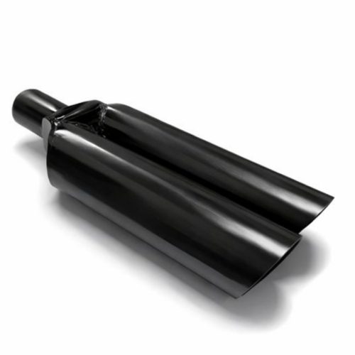 Kurt Egzoz Ucu Çift Siyah 70lık X2 140lık Kurt Sesi Çiftli Kurt Egsoz Kurt Egzos Başlık Egzoz Uç