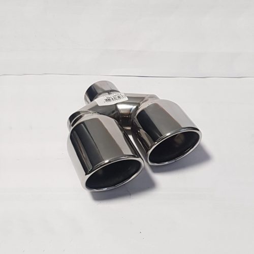 100 Lük Çiftli Yuvarlak Paslanmaz Egzoz Ucu Egzoz Başlığı Çift Kafa 100 Mm