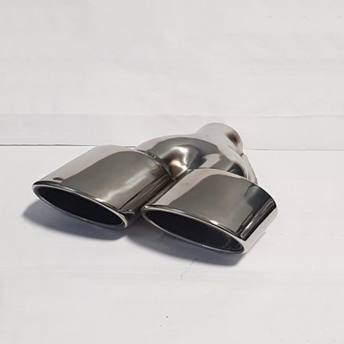 Yassı Sağ Paslanmaz Çiftli Egzoz Başlığı Eksoz Kafası Çift Elips
